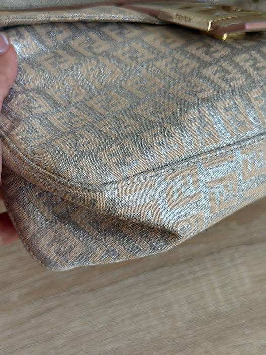 Fendi Zucchino Pink Shimmer Baguette