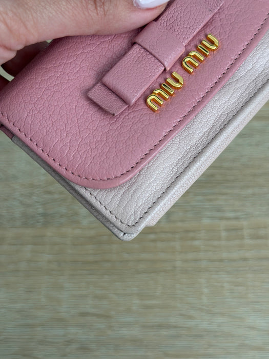 Miu Miu Ribbon Motif Madra Card Case