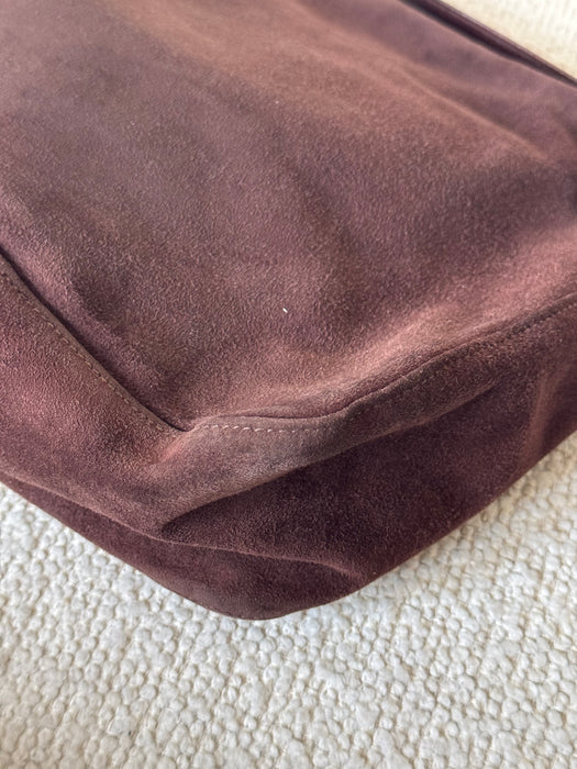 Fendi Suede Maxi Baguette