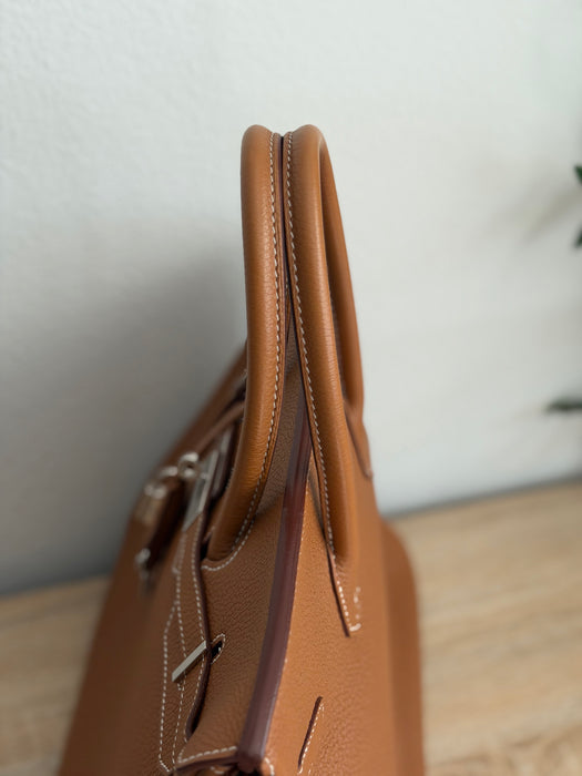 Birkin 35 in Togo gold with palladium hardware