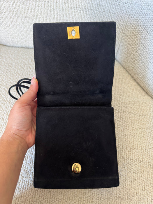 Chanel Suede CC Shoulder Bag