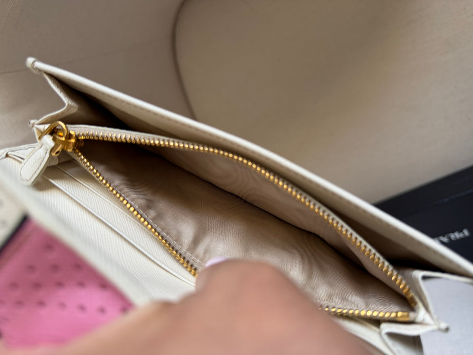 Prada Perforated Saffiano Long Wallet