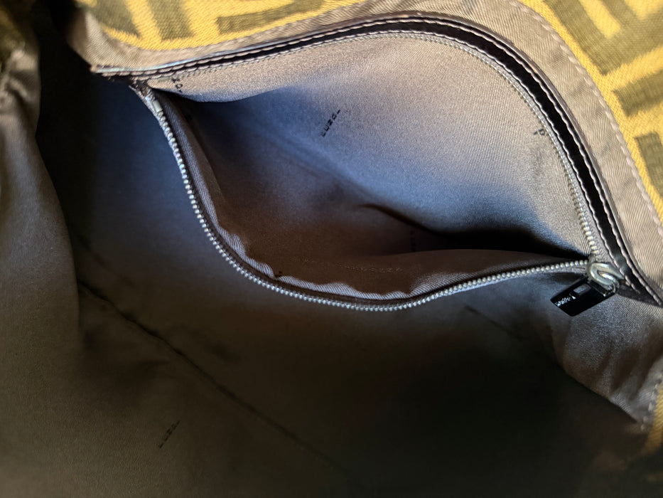 Fendi Zucca Baguette Rare Gunmetal hardware