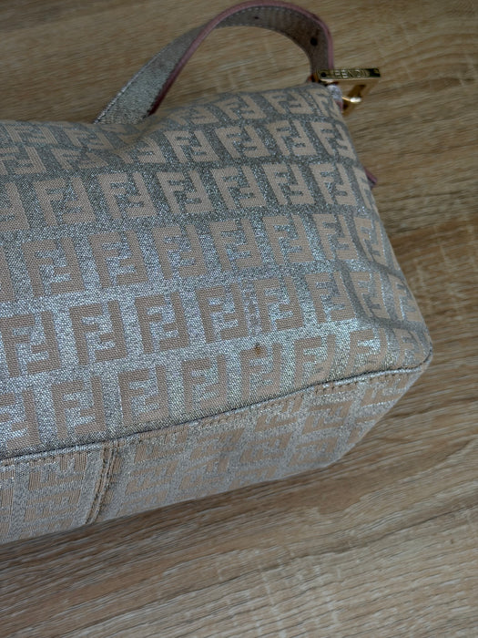 Fendi Zucchino Pink Shimmer Baguette