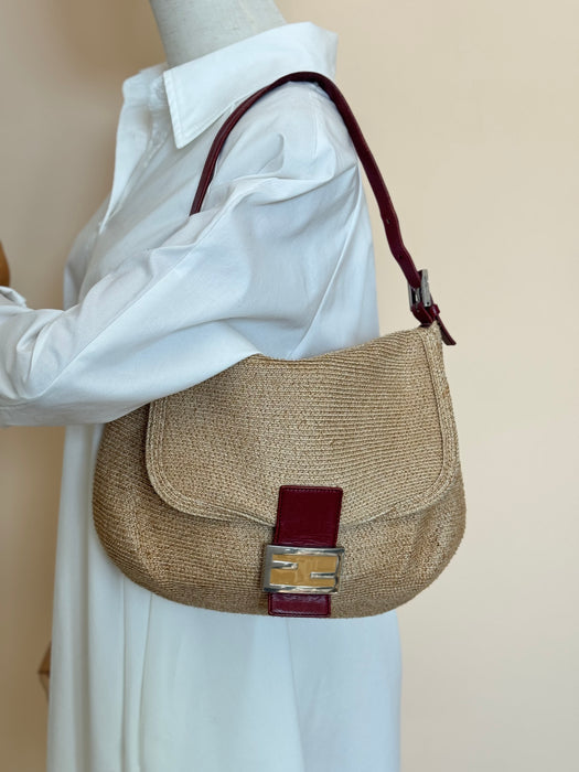 Fendi Mama Baguette Rare Raffia