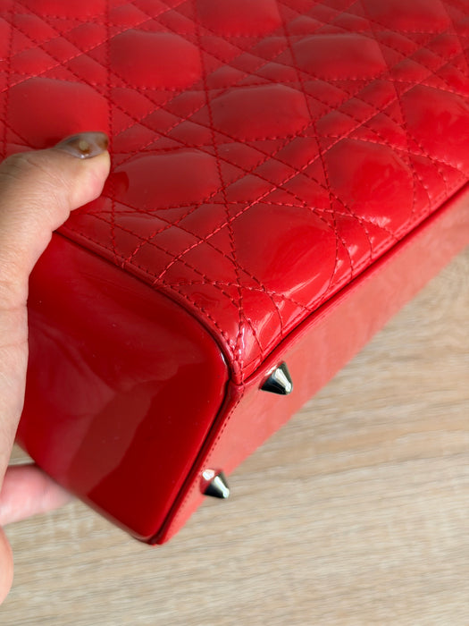 Lady Dior medium patent leather