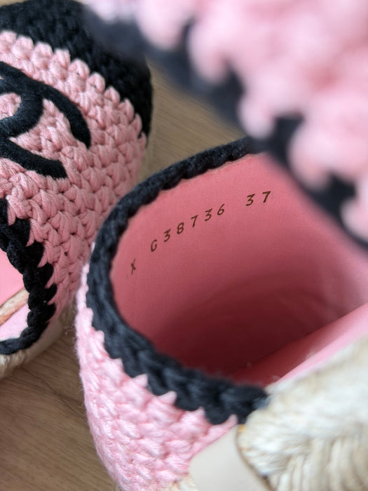 Chanel braided knit Mary Jane Espadrilles - 37