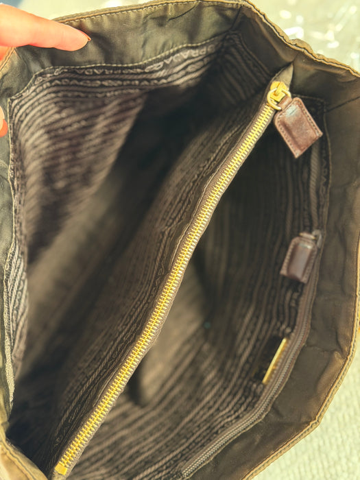 Prada Tesutto Brown GHW Tote