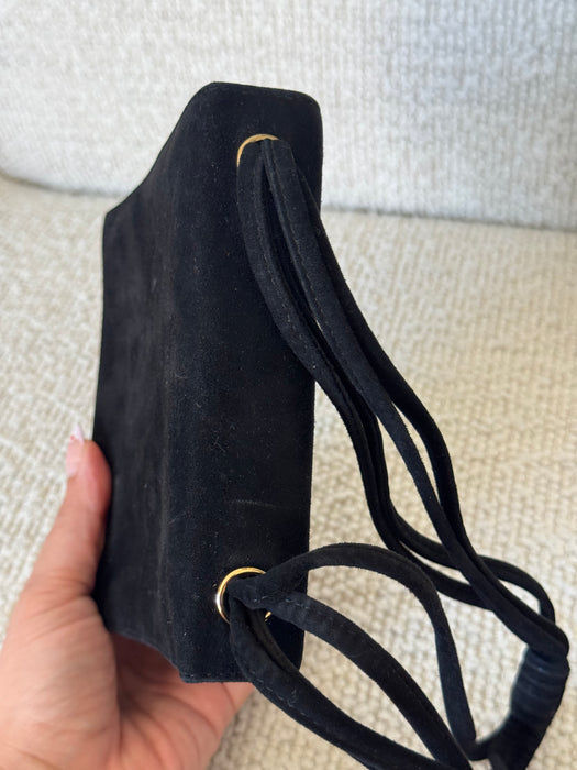 Chanel Suede CC Shoulder Bag
