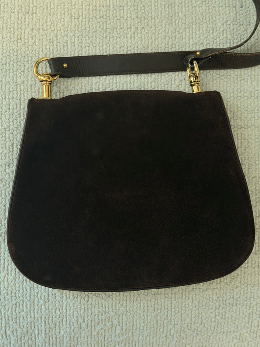 Gucci Blondie Brown Suede Crossbody