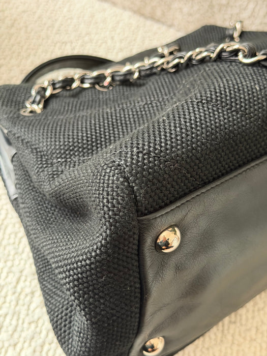 Chanel Chevron V Stitch CC Tote