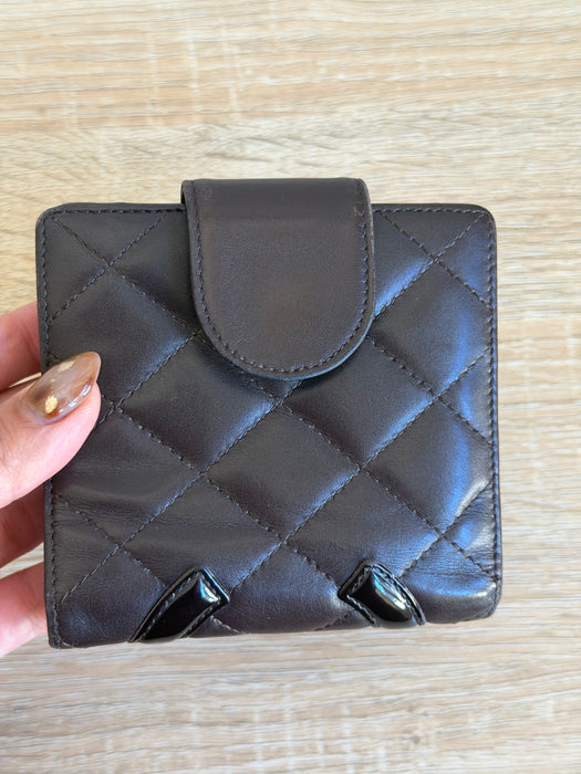 Chanel Cambon Chocolate Brown Compact Wallet