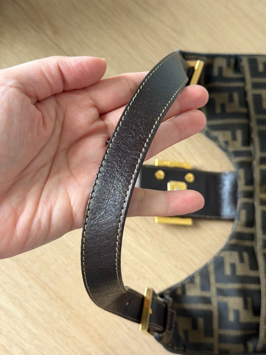 Fendi Crescent Zucca Hobo