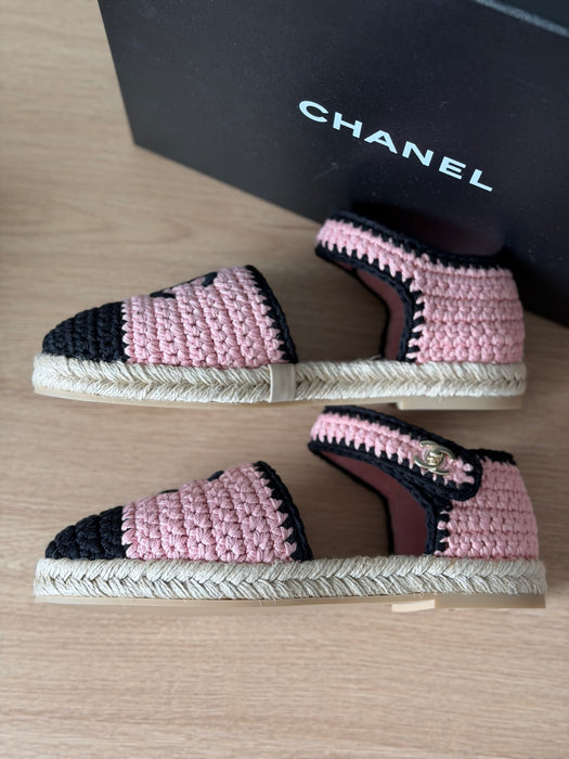Chanel braided knit Mary Jane Espadrilles - 37