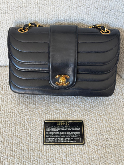 Chanel vertical mademoiselle double flap