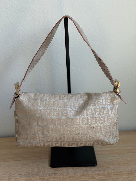 Fendi Zucchino Pink Shimmer Baguette