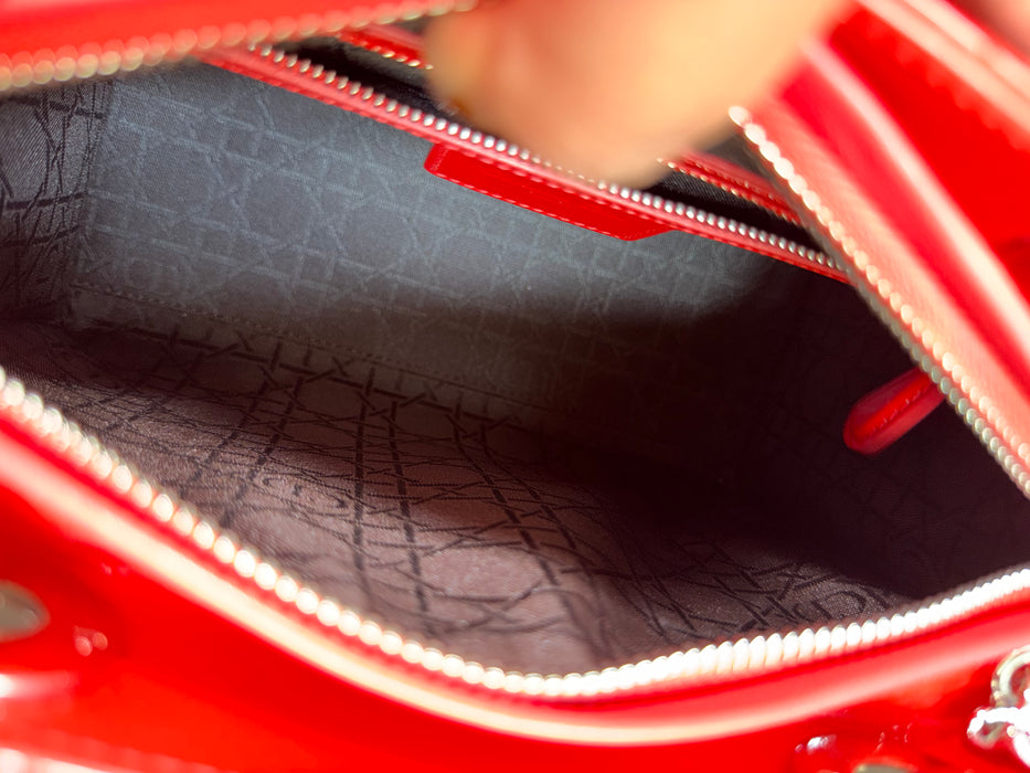 Lady Dior medium patent leather