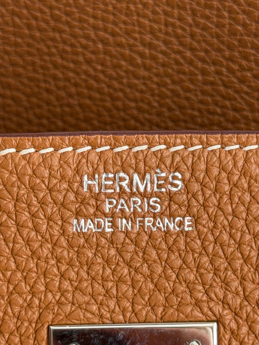 Birkin 35 in Togo gold with palladium hardware