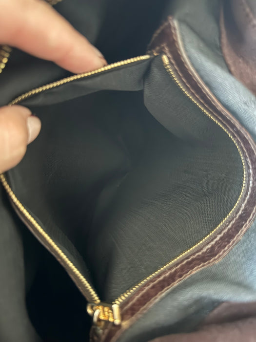 Fendi Suede Maxi Baguette