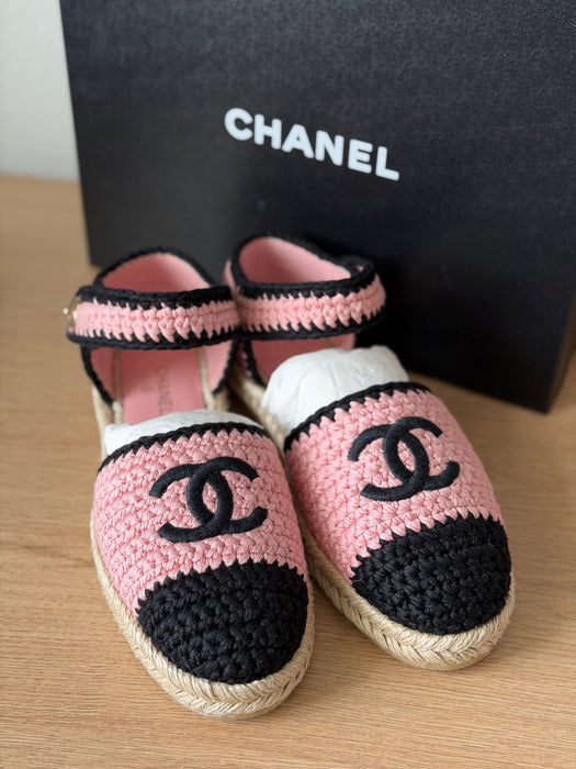 Chanel braided knit Mary Jane Espadrilles - 37