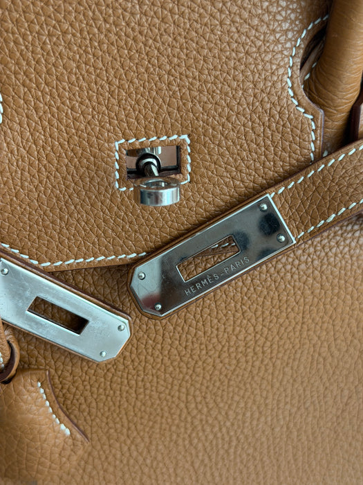 Birkin 35 in Togo gold with palladium hardware