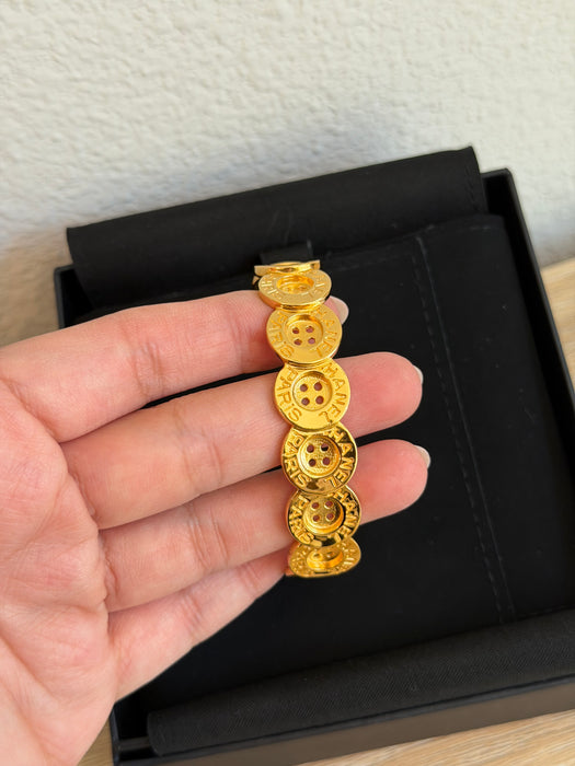 Chanel Button Paris Cuff Bracelet