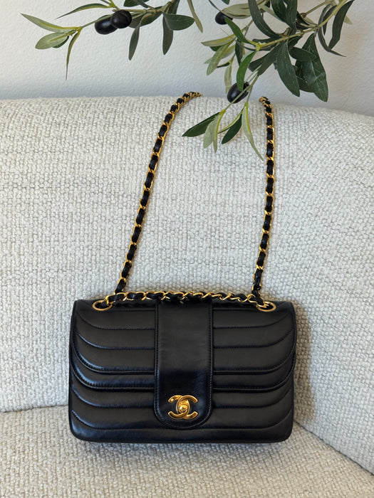 Chanel vertical mademoiselle double flap