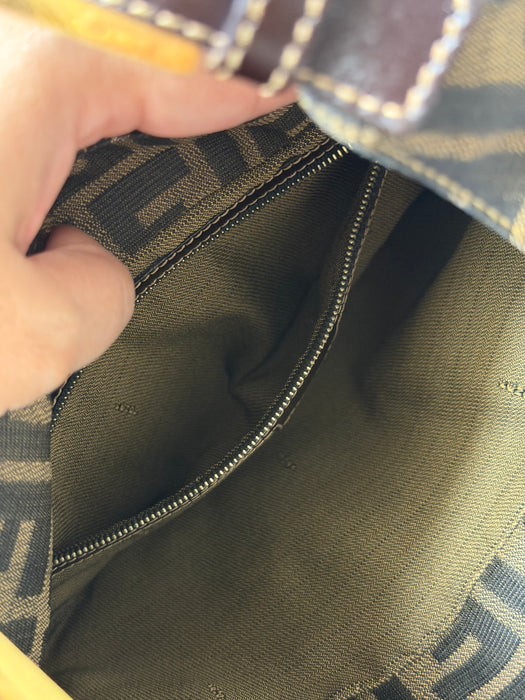 Fendi Crescent Zucca Hobo