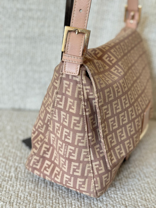 Fendi Zuchinno Pink Beige Mama Baguette