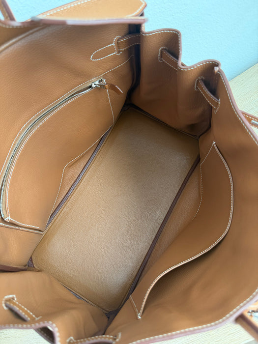 Birkin 35 in Togo gold with palladium hardware