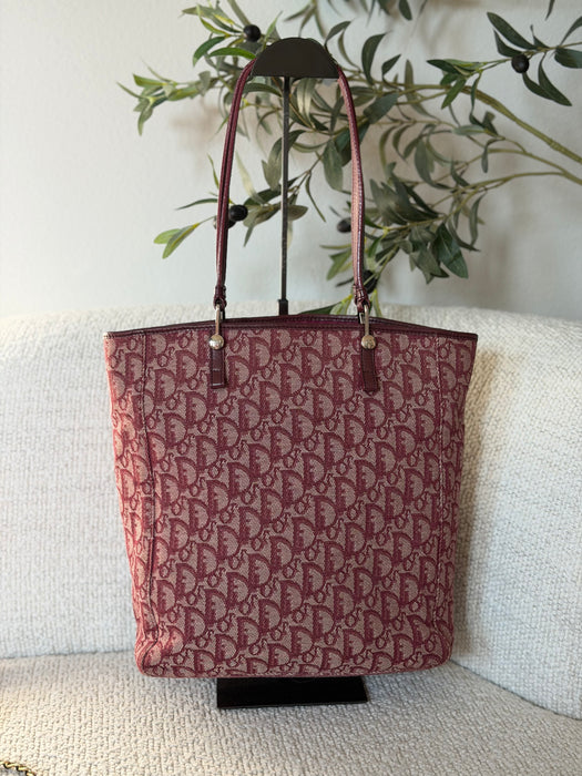 Dior Trotter Burgundy Tote
