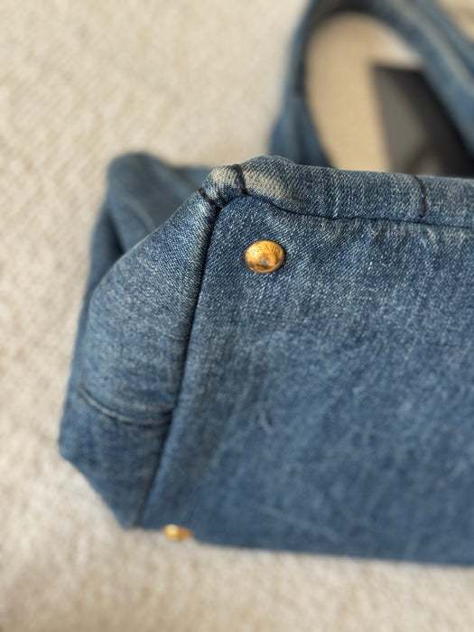 Prada Canapa Denim Tote