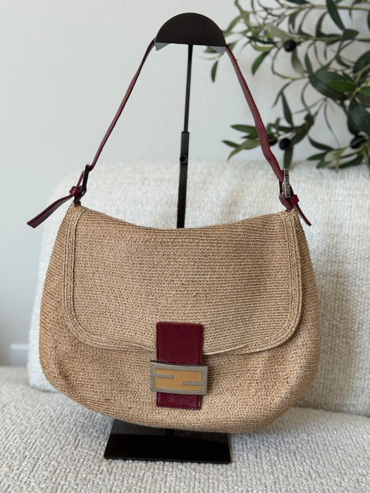 Fendi Mama Baguette Rare Raffia