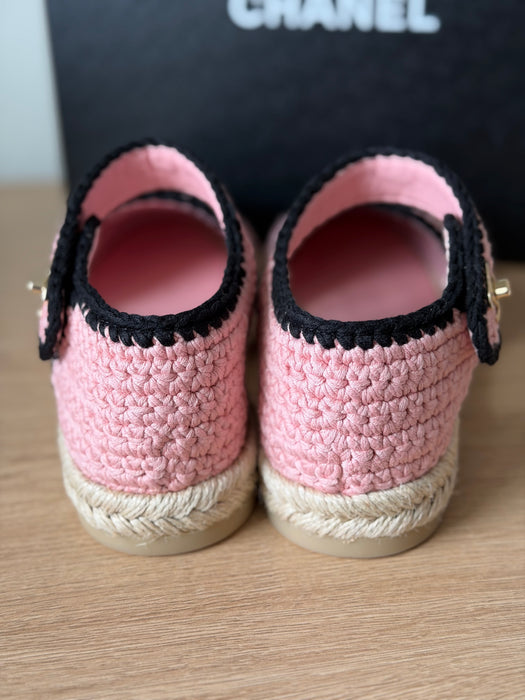 Chanel braided knit Mary Jane Espadrilles - 37