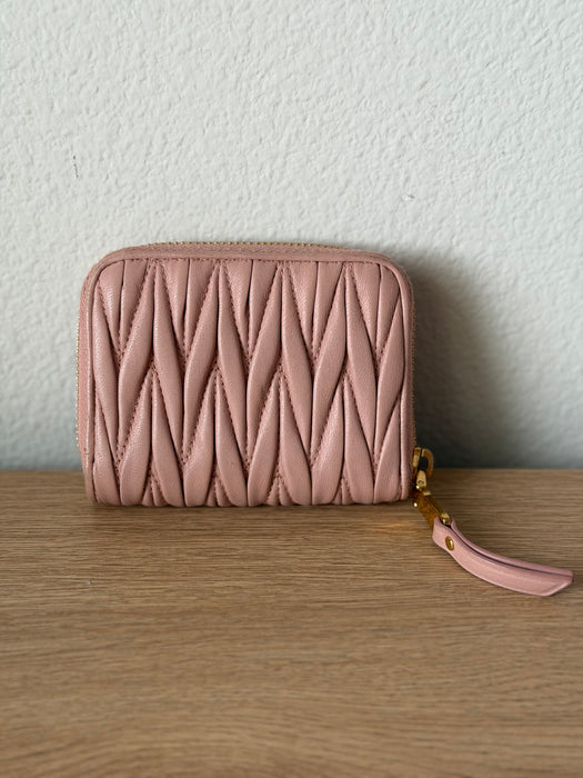 Miu Miu Matelasse Nappa Compact Wallet