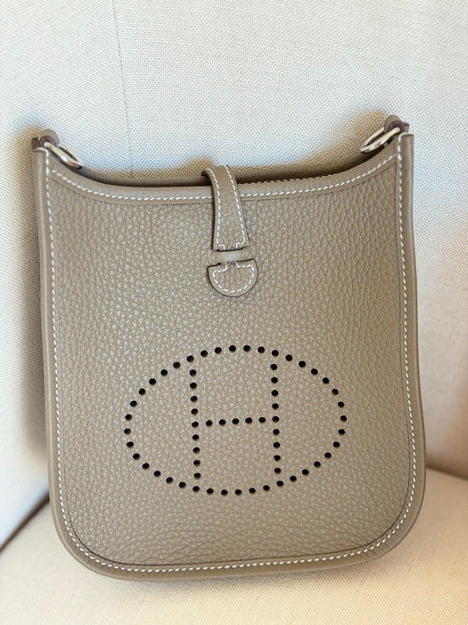 Hermes Taurillon Clemence Evelyne TPM Etoupe - NEW