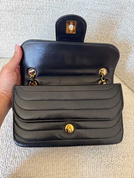 Chanel vertical mademoiselle double flap