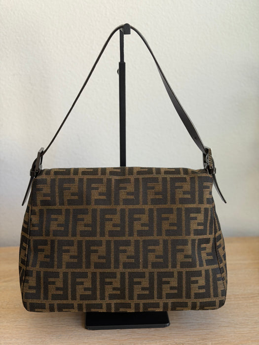 Fendi Zucca Baguette Rare Gunmetal hardware