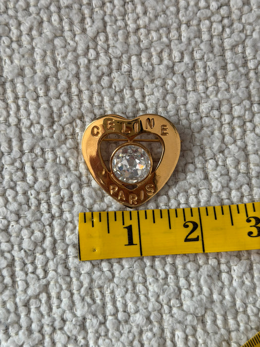 Celine heart brooch