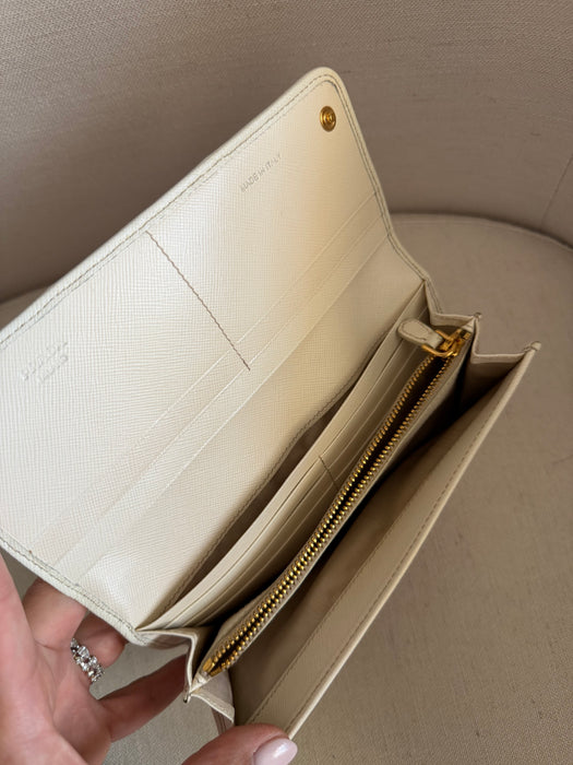 Prada Perforated Saffiano Long Wallet