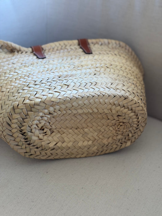 Celine Raffia Triomphe Tote