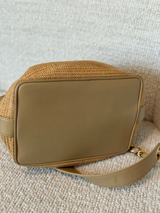 Chanel Raffia Woven Bucket