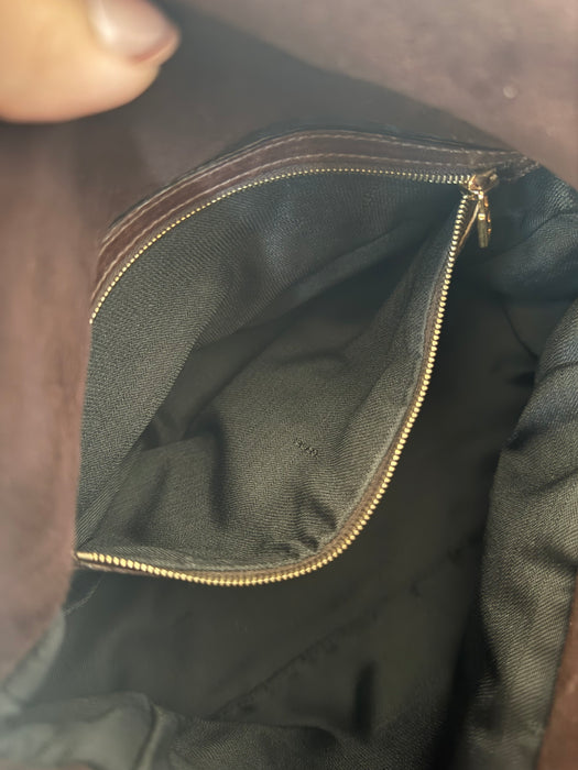 Fendi Suede Fold Over Baguette GHW