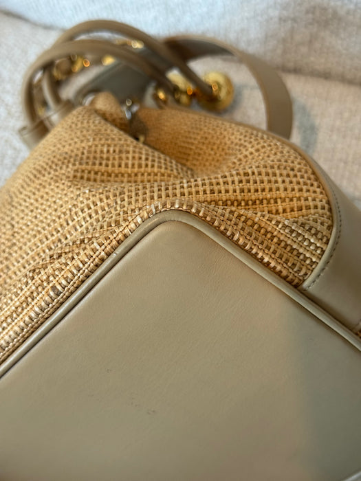 Chanel Raffia Woven Bucket