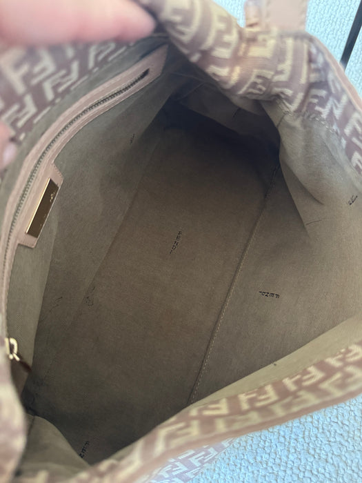 Fendi Zuchinno Pink Beige Mama Baguette