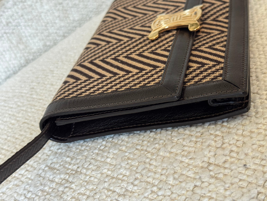 Celine Triomphe Herringbone Tweed