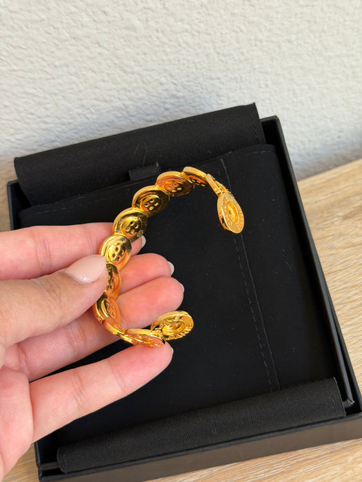 Chanel Button Paris Cuff Bracelet