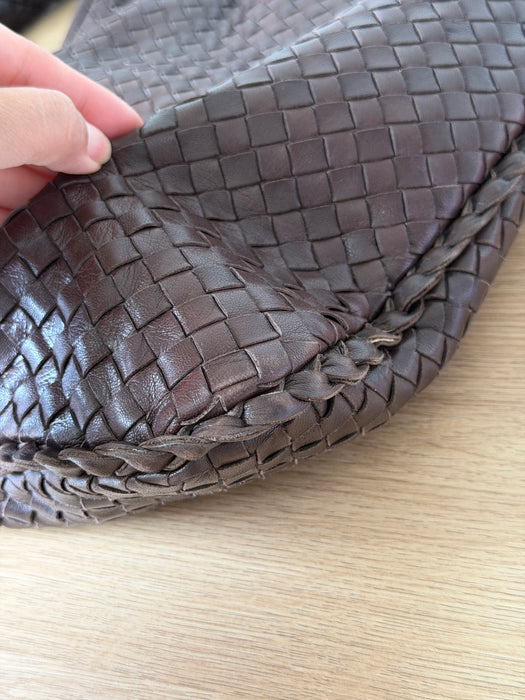 Bottega Chocolate Brown Intrecciato Hobo