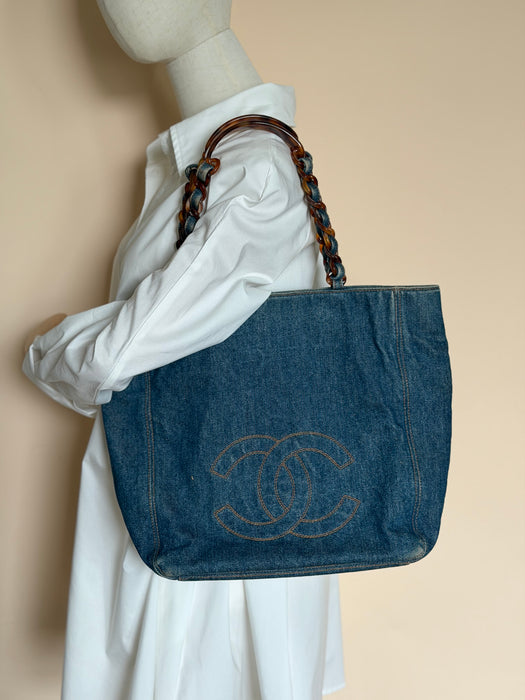 Chanel Cocomark Denim Tote