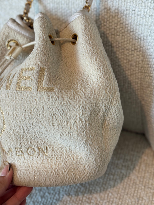 Chanel Deauville Tweed Bucket Bag
